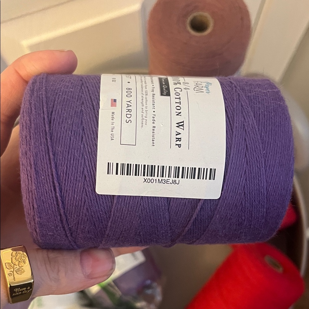 Premium Cotton Yarn Set - Black, white, brown, amethyst, Red - Picture 10 of 10